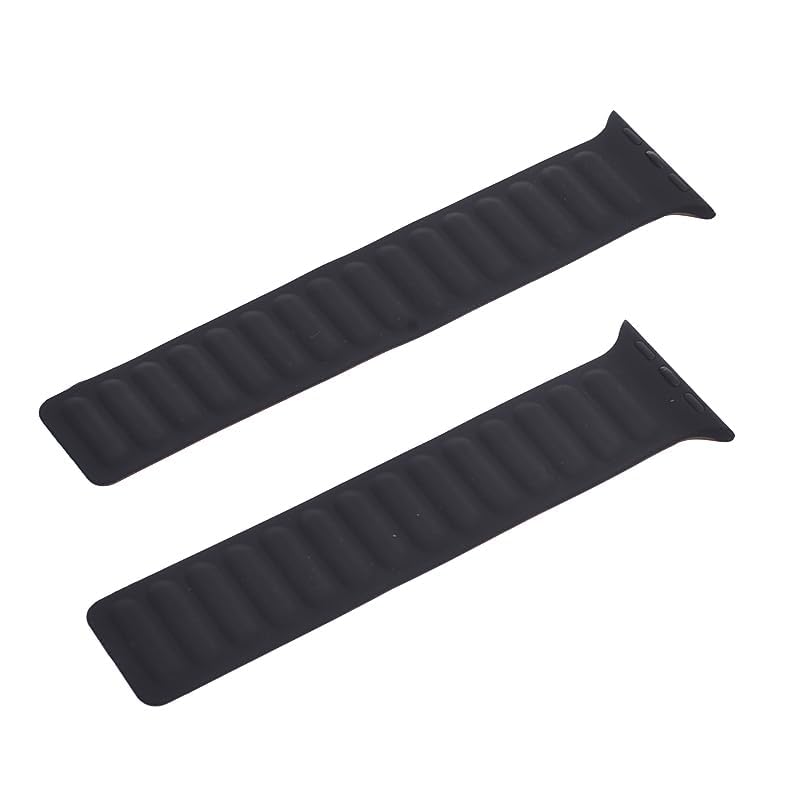 Generic Silicone Two Faced Magnetic Clasp Adjustable Watch Strap With Modern Design For Unisex Compatible With Smart Watches 38/40/41 MM