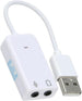 Generic 7.1 Channel USB External Sound Card Audio Adapter with Mic (White) - Safqqa Egypt