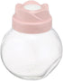 Bager Tulip Double Bottom Jar with Spoon, 500ml, Pink, Storage Jar for Kitchen Use