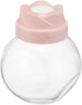 Bager Tulip Double Bottom Jar with Spoon, 500ml, Pink, Storage Jar for Kitchen Use