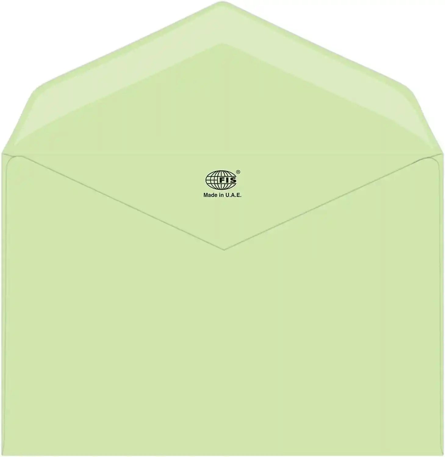 FIS FSEC8025GG50 80 GSM Neon Glued Envelopes 50-Pack, 145 x 200 mm Size, Green - Safqqa Egypt