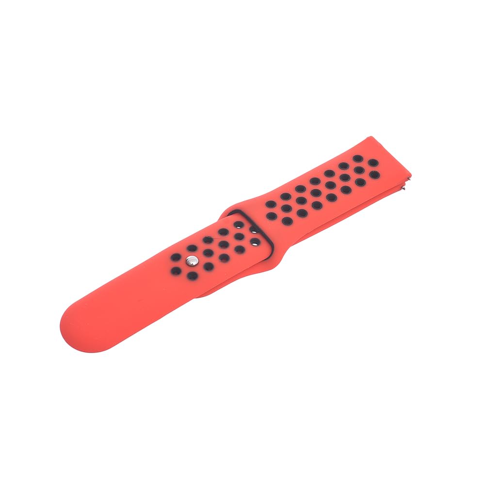 Generic Silicone Adjustable And Expandable Watch Strap With Holes Design For Unisex Compatible With Smart Watches 22 MM