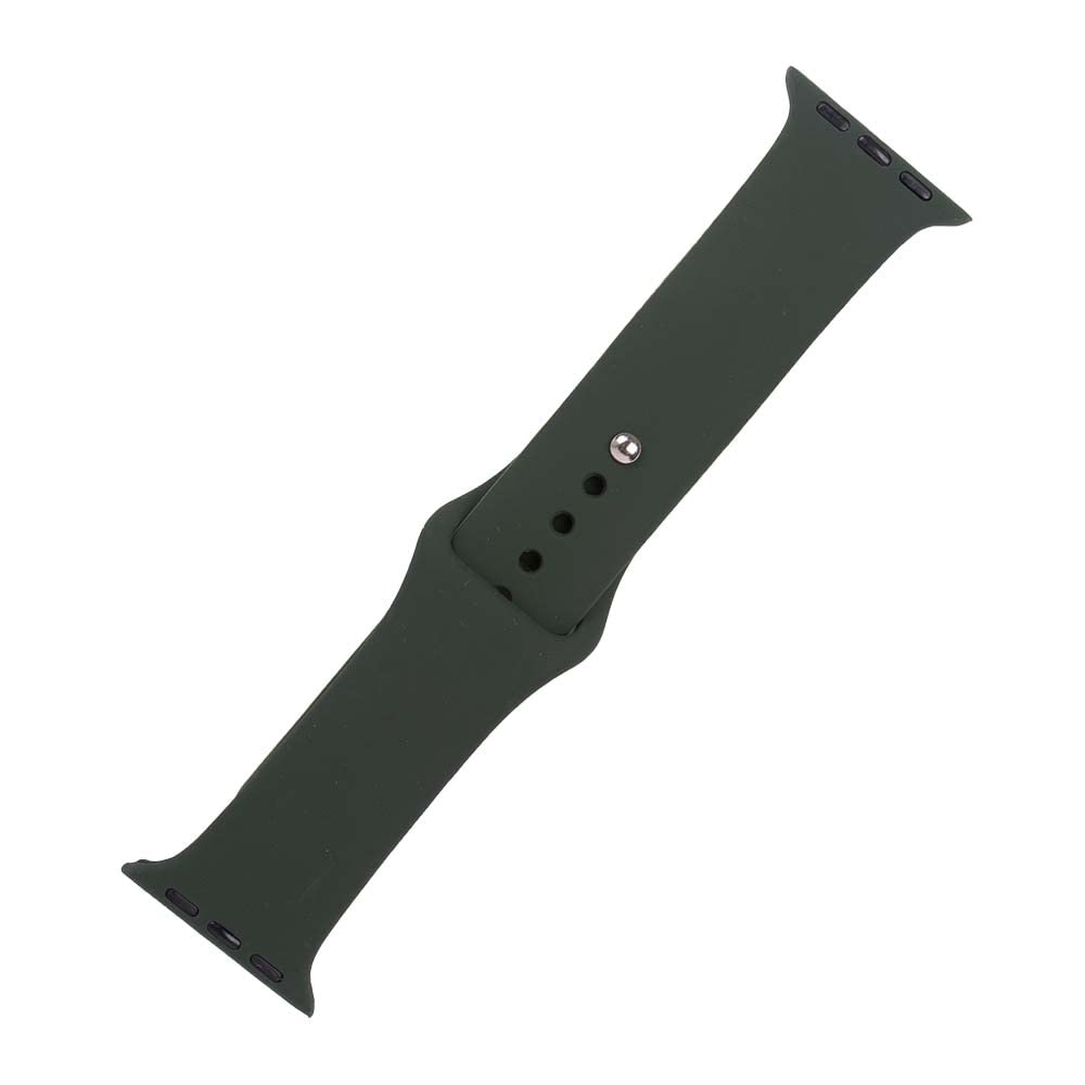 Generic Silicon Waterproof Wide Watch Replacement Strap Compatible For Watch 38MM, 40MM Or 41MM - Dark Green