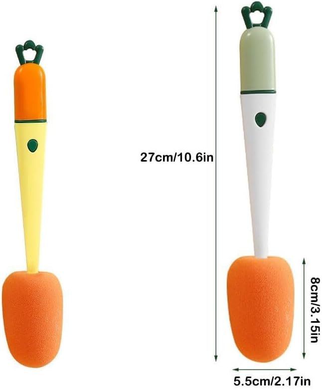 Generic Kitchen Cleaning Brushes Set of 2 Multipurpose Bottle Cup Glass Cleaner Tools
