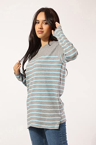 CARINA Women's Striped Regular Fit Pullover Sweater