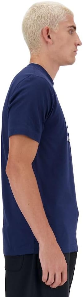 New Balance Men Sport Essentials Logo T-Shirt Navy Casual Tee