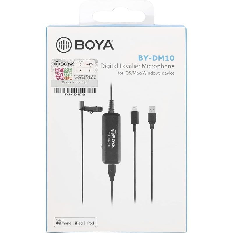 BOYA practical Microphone for clear sound, suitable for use with multiple devices - Black