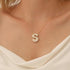 Boolygo Bubble Letter N Necklace Gold Plated Initial Pendant