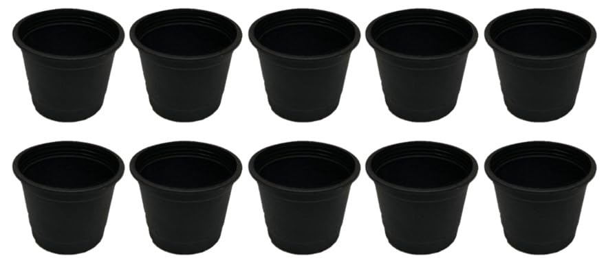 20cm Black Planter - Set of 1 Piece Black plant pots, from Macrame Art Space- No Box - Safqqa Egypt