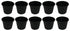 20cm Black Planter - Set of 1 Piece Black plant pots, from Macrame Art Space- No Box - Safqqa Egypt