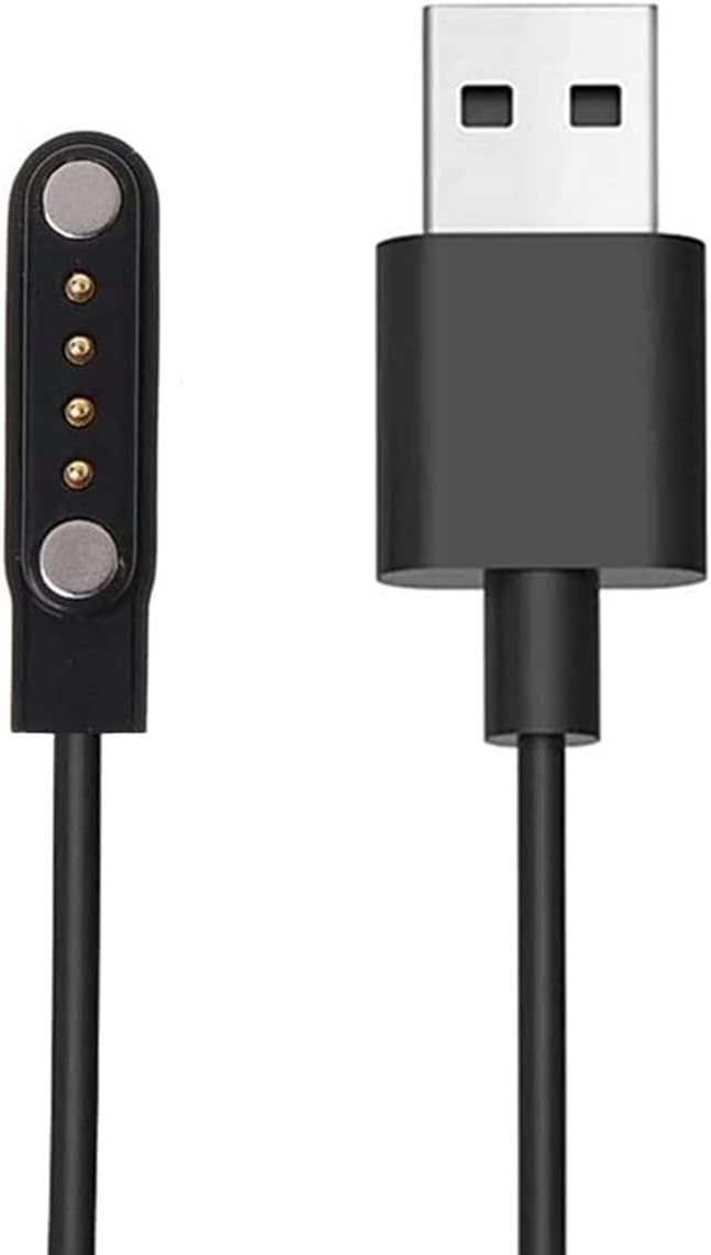 Generic Universal 4-Pin Magnetic Smartwatch Charging Cable – USB Charger Compatible with Smart Watches & Fitness Trackers (7.62 mm Pin Pitch)