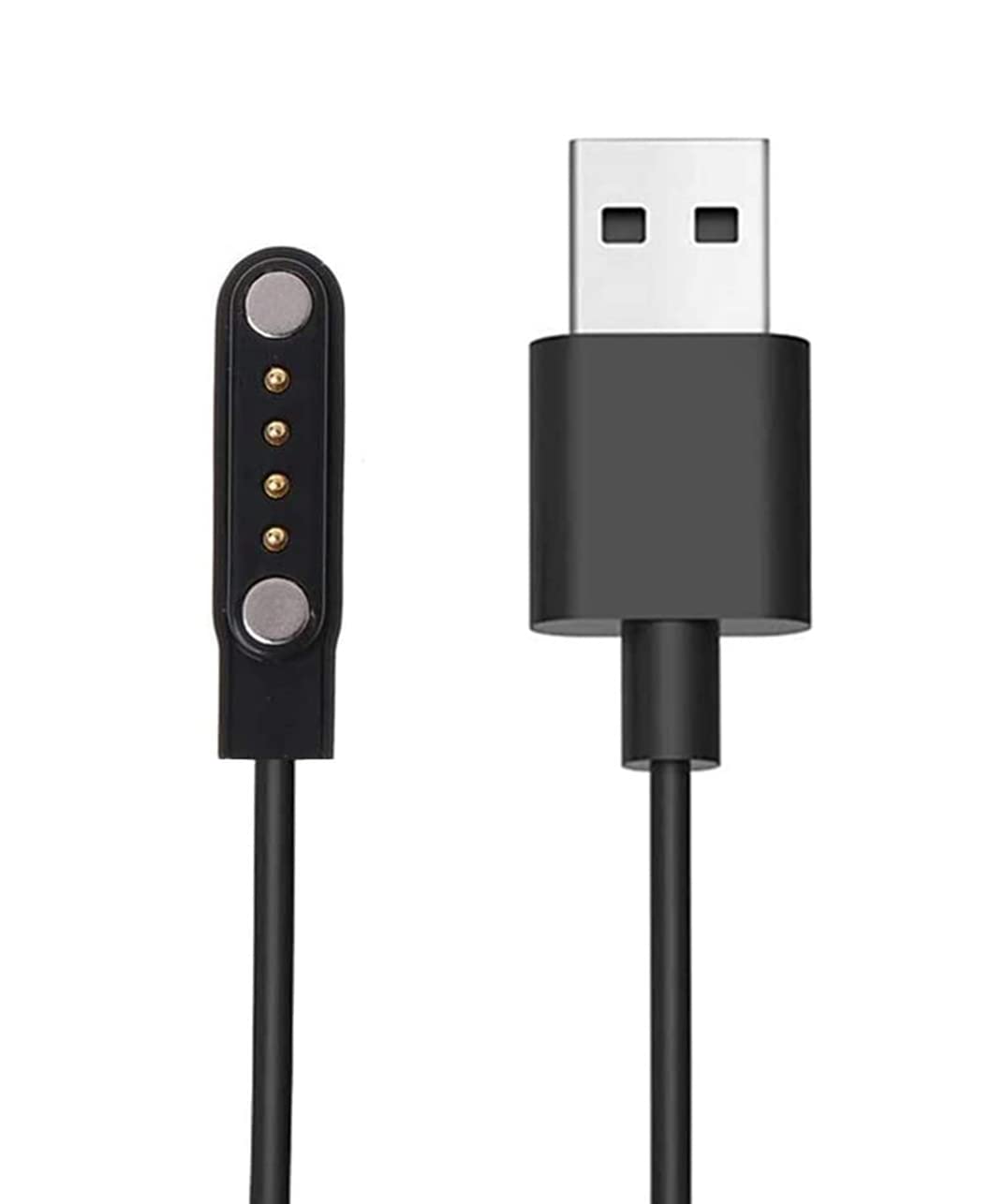 Generic Universal 4-Pin Magnetic Smartwatch Charging Cable – USB Charger Compatible with Smart Watches & Fitness Trackers (7.62 mm Pin Pitch)