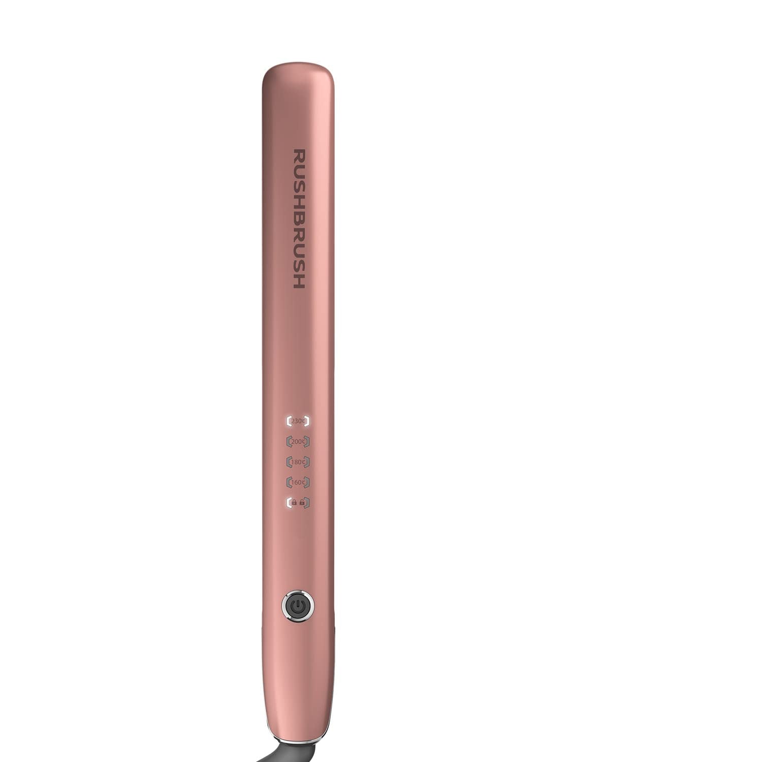 Rush Brush X3 glam straightener rose gold, titanium plates, ionic, 230c, fast heat