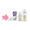 KomKom & Avent Baby feeding bottle set + fish-shaped bath sponge suitable for infants