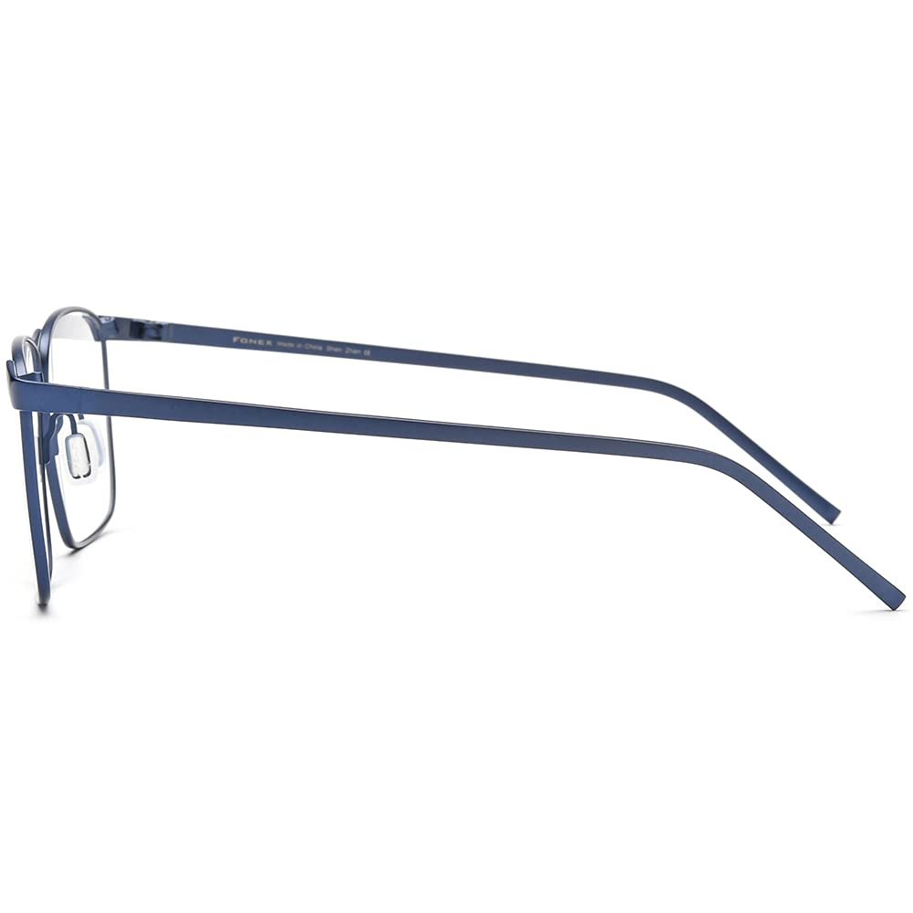 Fonex Pure Titanium Glasses Frame for Men,Square Full Rim Myopia Optical Eyeglasses