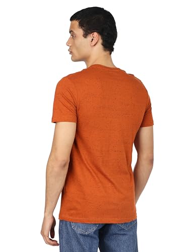 Ravin Men's Ribbed Crew Neck Solid Basic Cotton T-Shirt