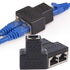 كابل شبكة إيثرنت LAN RJ45 CAT5 CAT6 موزع موسع قابس محول موصل