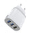 شاحن منزلي ASPOR A812 2.4 A IQ + كابل Type C 3 USB - أبيض - صندوق تالف
