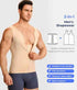 TAILONG Men Compression Shirt for Body Slimming Tank Top Shaper Tight Undershirt Tummy Control Girdle (Beige)