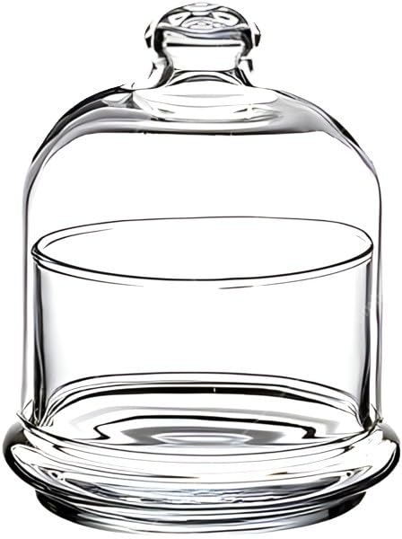 Turkish Clear Glass Date and Candy Dish with Lid – 12cm