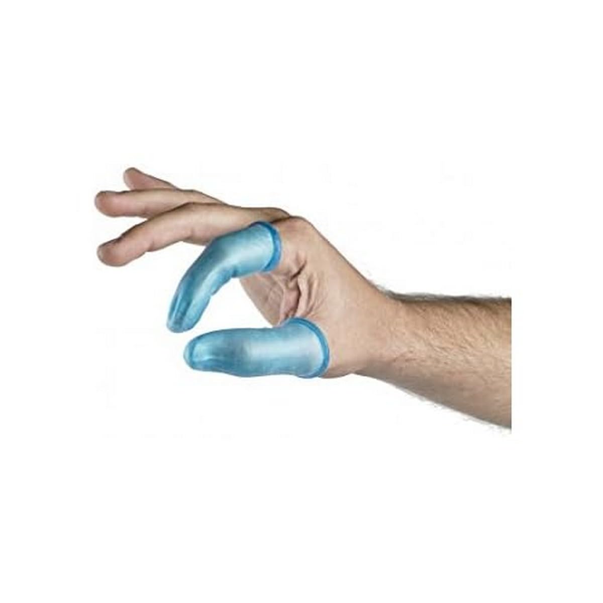 أغطية مطاط للأصابع من مايا ديكسار - قابلة للكشف بصريا (عبوة 25 قطعة) زرقاء رقم 20040 DEXR