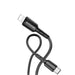 G-Power GP013 Novel Type-C to Lightning Charging Data Cable With Efficient Transfer And Smart Design For Multi Device 1 Meter Length 3.0 A Max Output - Black - Safqqa Egypt