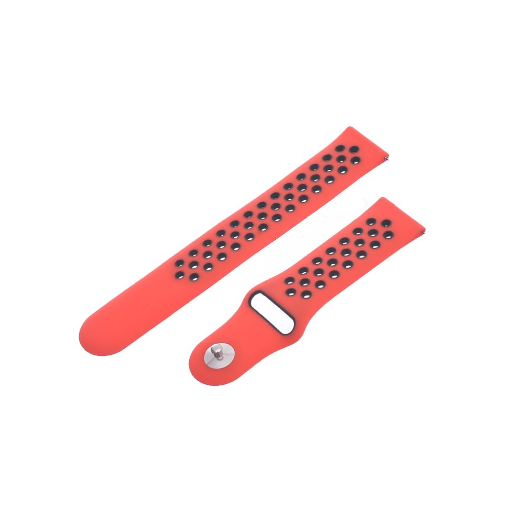 Generic Silicone Adjustable And Expandable Watch Strap With Holes Design For Unisex Compatible With Smart Watches 22 MM