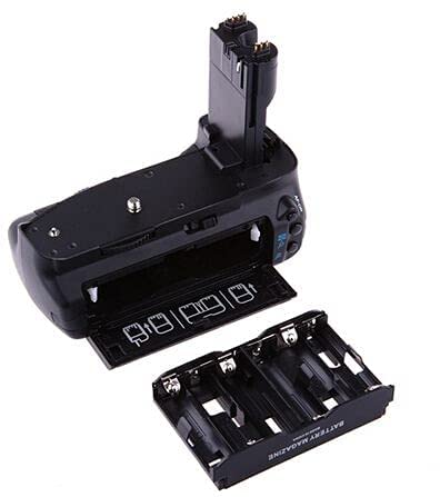 حامل البطارية  BG-E7 هو ملحق عملي مصمم خصيصًا لكاميرا كانون EOS 7D DSLR. يتيح للمصورين زيادة مدة التصوير من خلال تركيب بطاريتين من نوع LP-E6 أو ست بطاريات من نوع AA