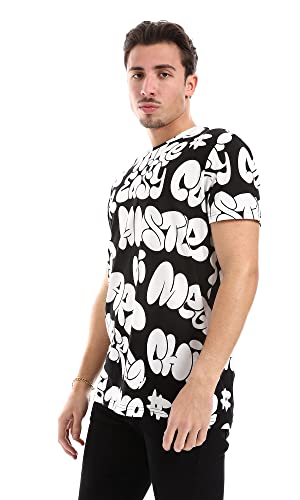 Ravin Men's Ribbed Crew Neck Solid Basic Cotton T-Shirt