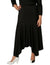 Splash Asymmetric-Hem Solid Midi Skirt for Women