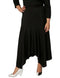 Splash Asymmetric-Hem Solid Midi Skirt for Women