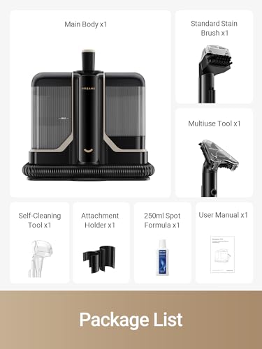 Dreame N10 Spot Cleaner, 12000Pa Suction with Penetrative Spray Carpet Cleaner, 60°C Hot Water Stain Removal, Self-Cleaning Hose, Lightweight Multi-Surface Cleaning with Stain Tools,-Have Scratches