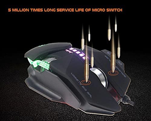 Meetion GM80 - Transformers Mechanical Gaming Mouse (4000 DPI) - For PC & Laptop - Black