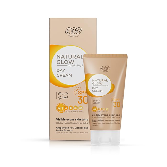 Eva Skin Care Natural Glow Day Cream with SPF 30ml 50 g - Safqqa Egypt