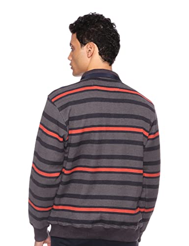 سويت شيرت مخطط للرجال من Bardis Wear، برتقالي، مقاس M 