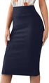 Sweet Hearts Women Below Knee Bodycon Skirt Navy