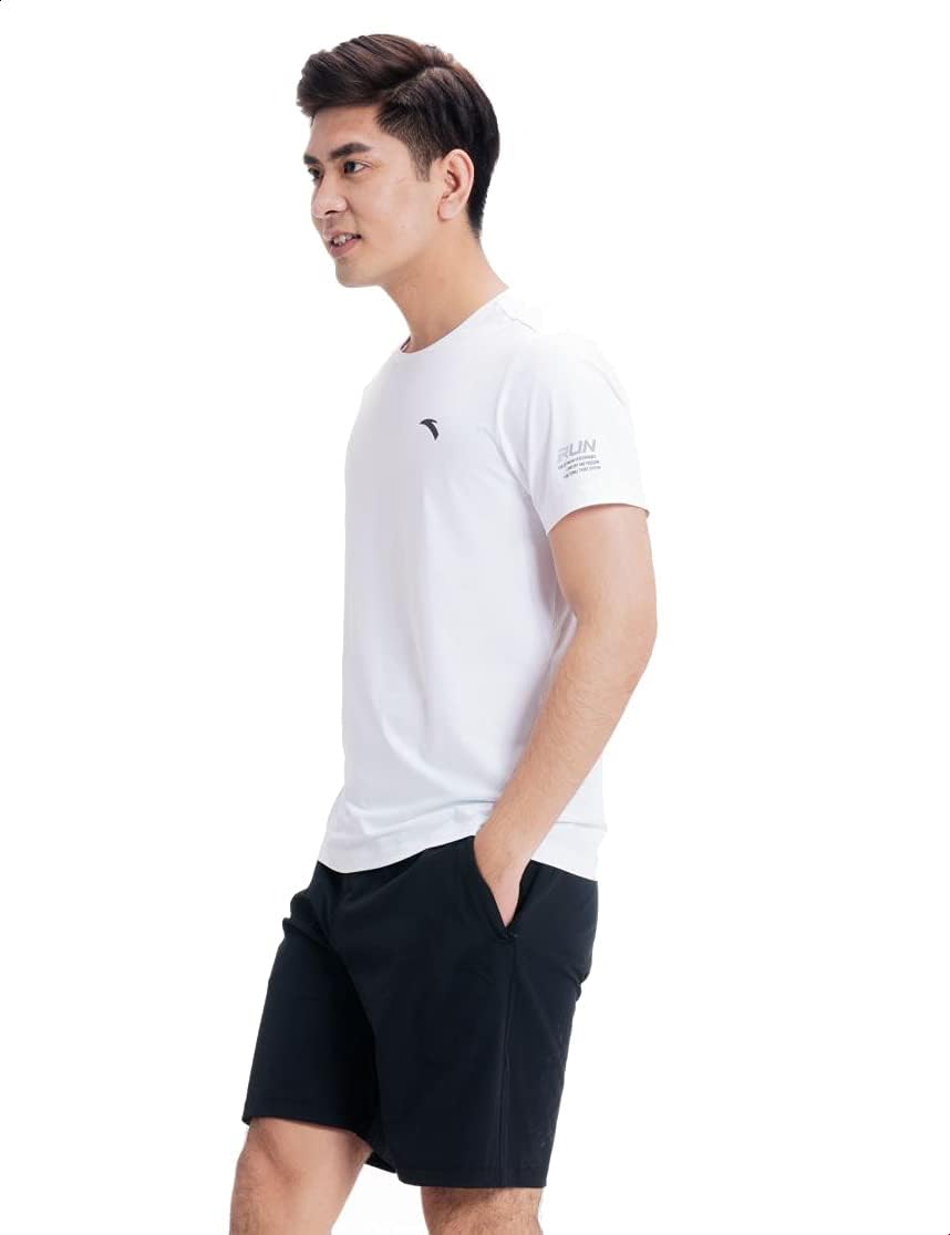 تيشيرت قصة ضيقة للجري بطبعة شعار للرجال من انتا