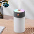 YU WELL Car Mini Humidifier 300ml USB Cool Mist with Rainbow Light White