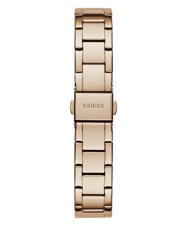 Guess Women’s Watch with Rose Gold Tone Case, White Dial – Quartz