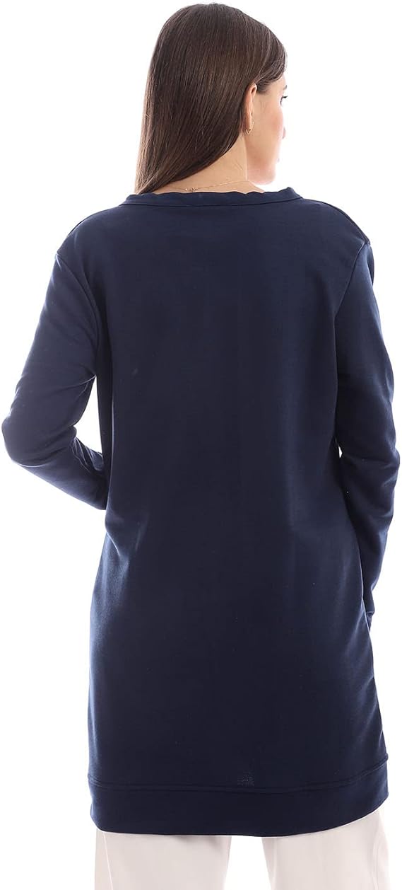 Jamila Women’s Long Sleeves Soft Cardigan with Buttons – Long Length Sweater