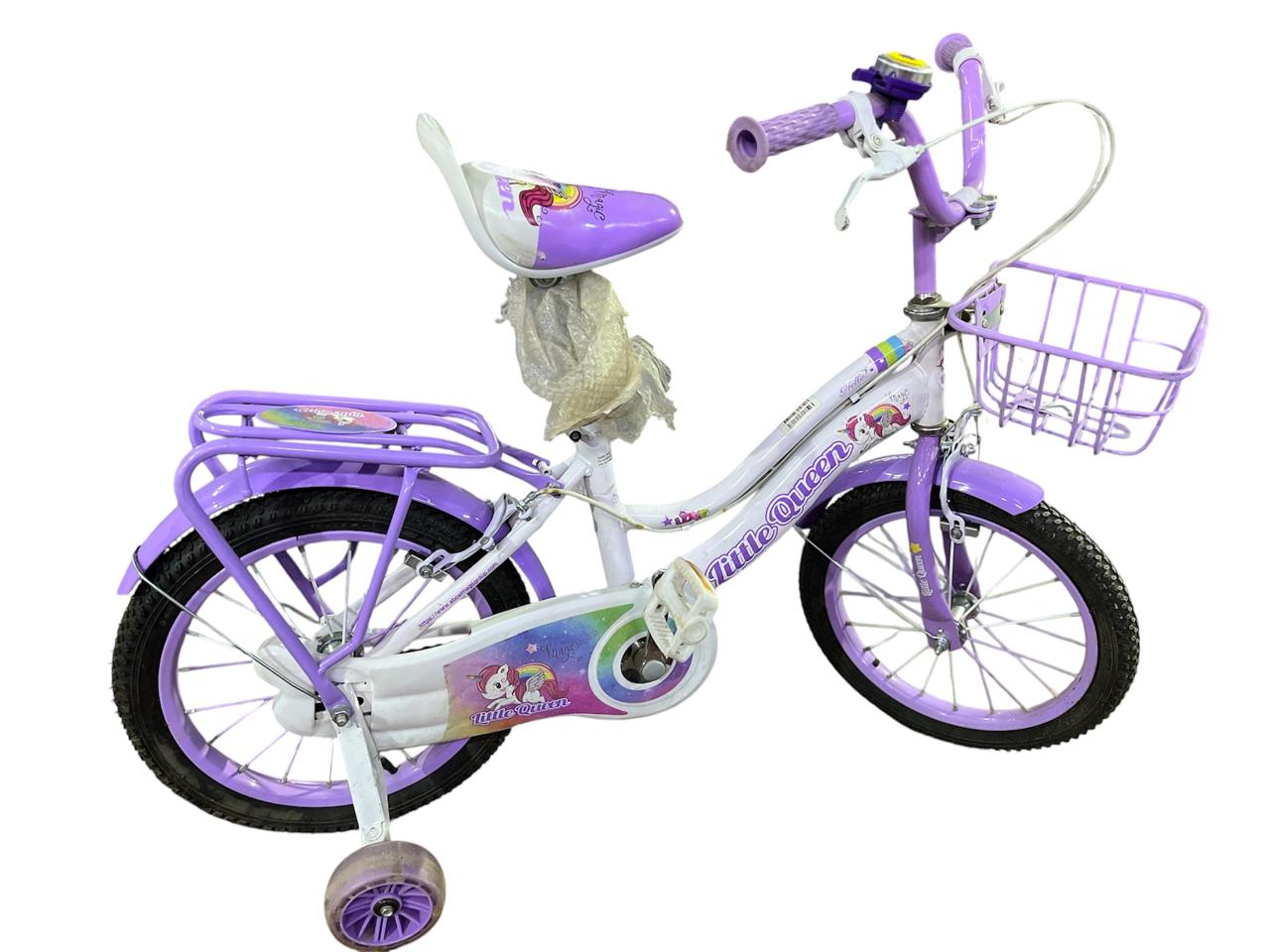LITTLE QUEEN Kids Bike for Girls Mauve Scratch Condition