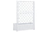 Stefanplast 80 L Outdoor Rectangular Planter Box with Trellis – White Wood-Effect