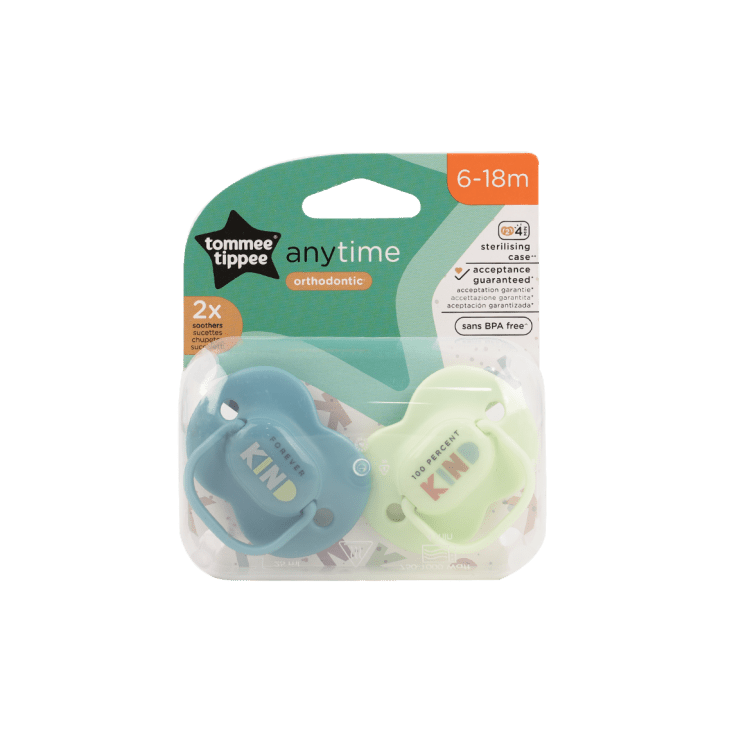 Tommee Tippee Anytime Silicone Soother – 6–18 Months, Orthodontic Design, BPA Free