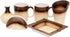 Fathy Mahmoud Office Set 6 Pieces Porcelain Hazelnut Desk Accessories