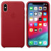Apple Leather Back Cover For iPhone XS Max - Red - Safqqa Egypt