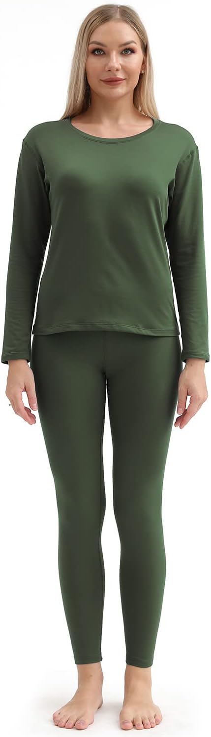 PISIQI Women Thermal Set Green Warm Base Layer