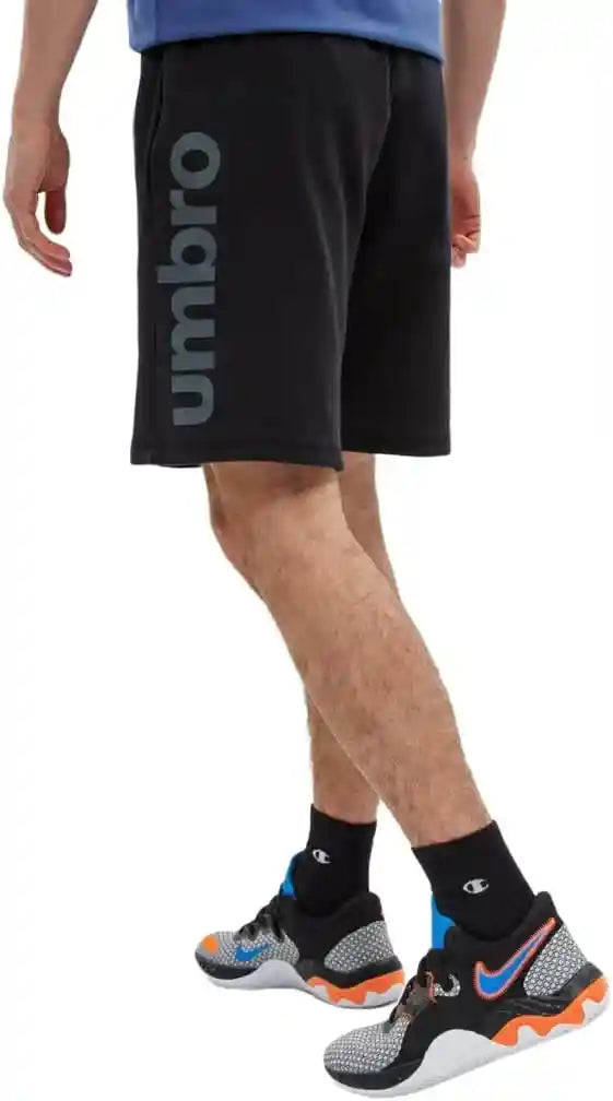 UMBRO Men’s FW Linear Logo Graphic Shorts – Loopback Fabric