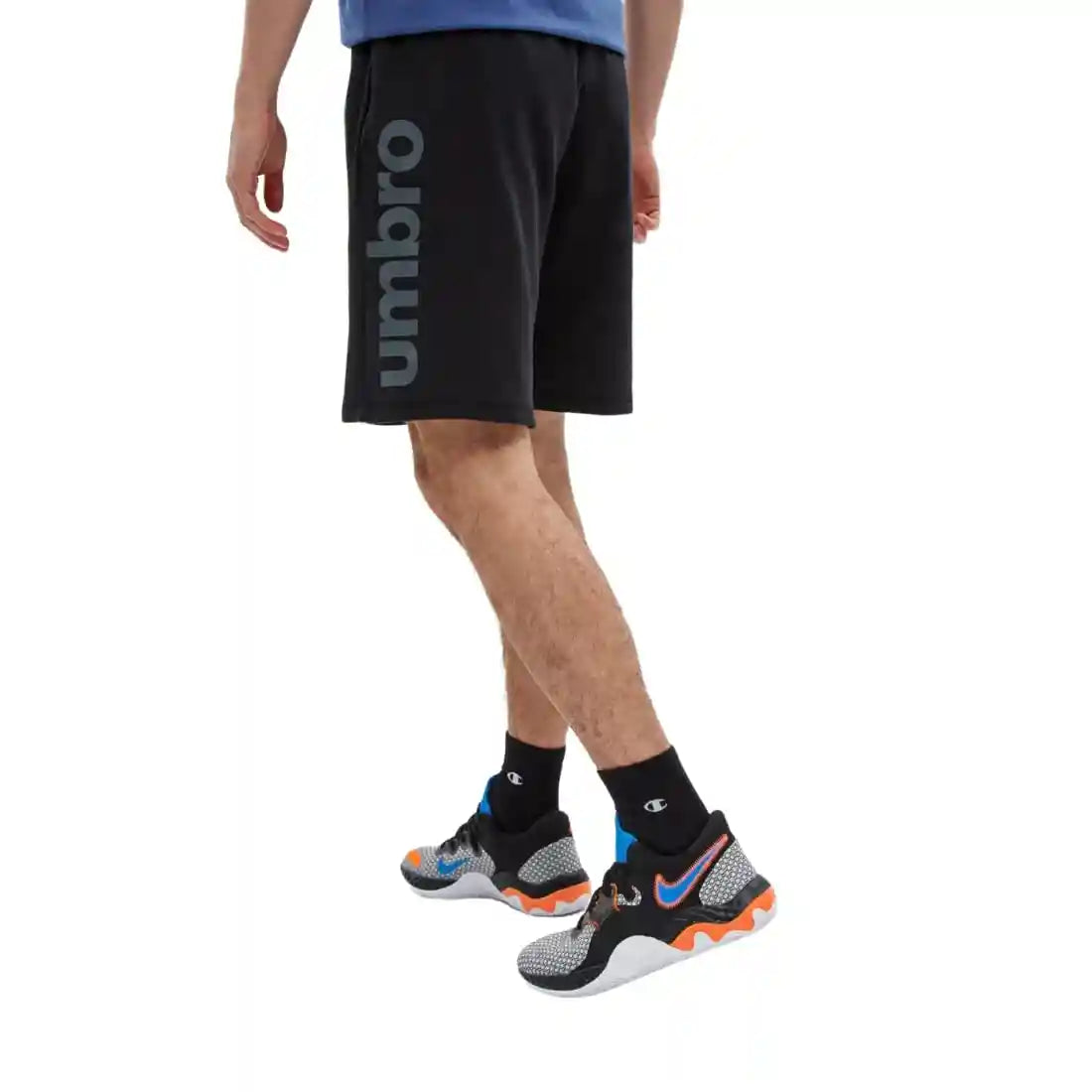 UMBRO Men’s FW Linear Logo Graphic Shorts – Loopback Fabric