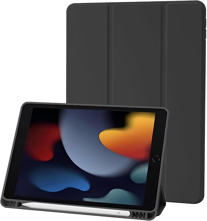 Palkitsee iPad 10.2 Case 9th 8th 7th Gen Black with Pen Holder – Safqqa Egypt