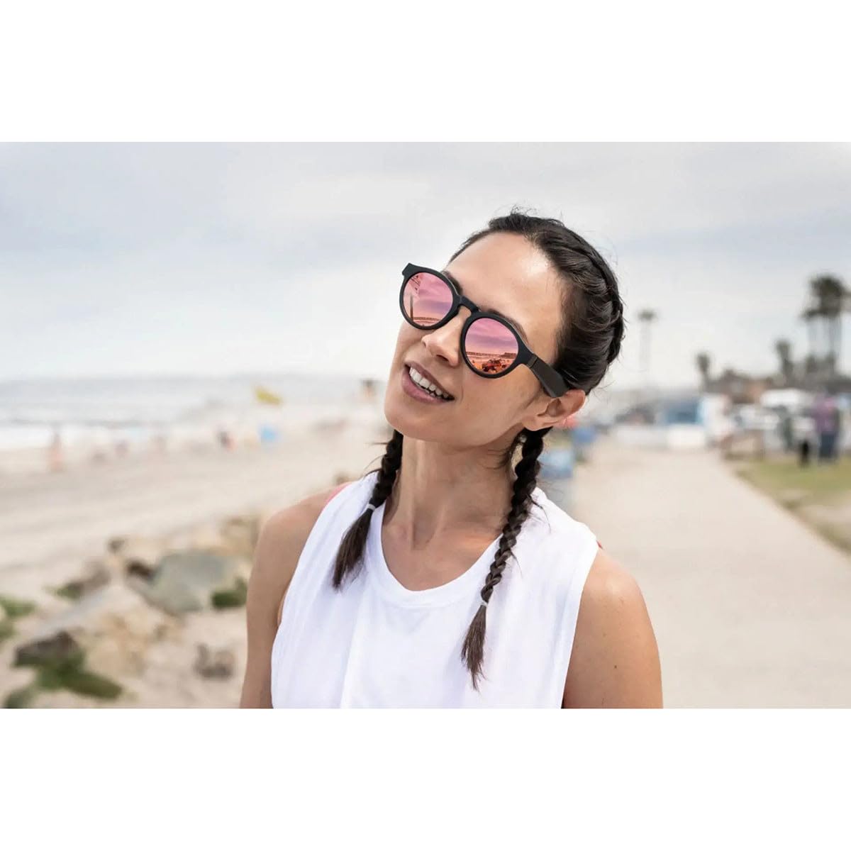 بوز مجموعة عدسات فريمز مع عدسات بديلة قابلة للتبديل, ذهبي وردي